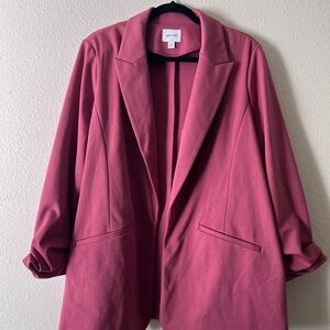 Nine West Mauve Pink Women's Open-Front Blazer